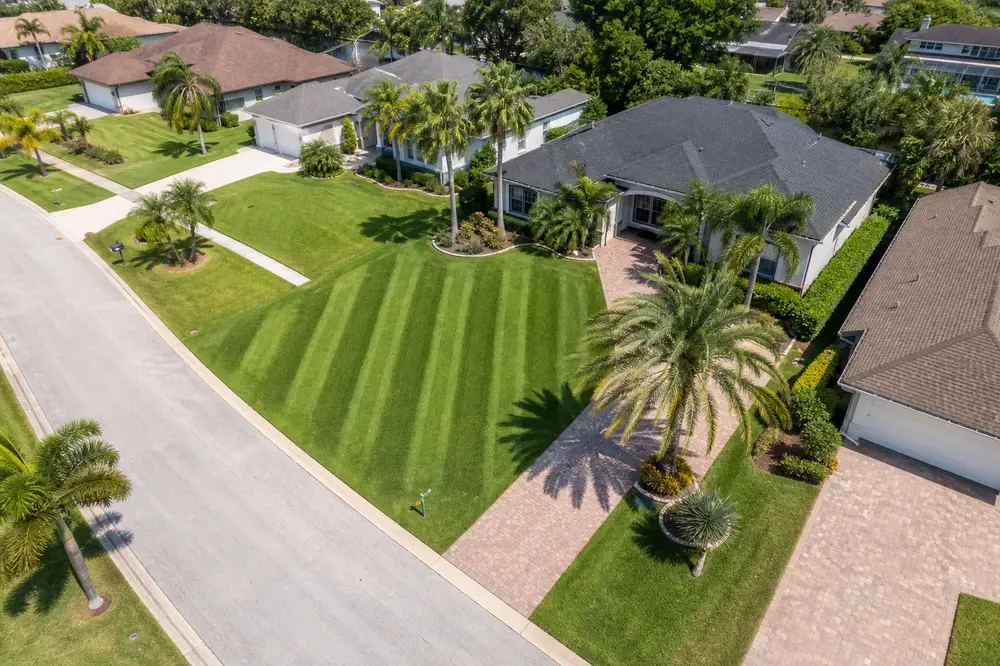 striped lawn drone